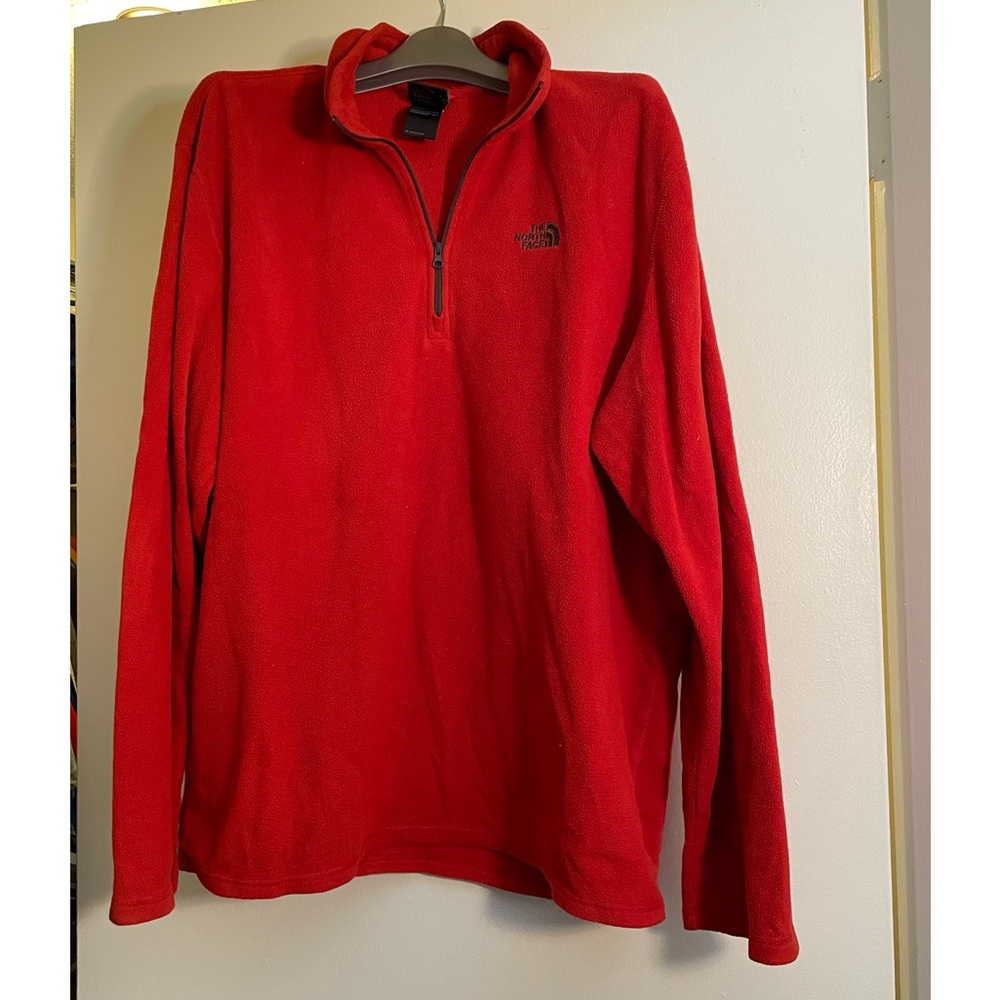 Men’s The North Face 1/4 Zip Pullover RED Size LARGE